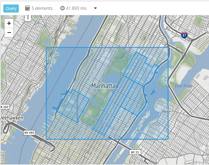 ArangoSearch geosptial query for polygons in a polygon