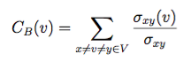 Vertex Betweenness Formula