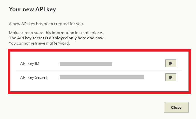 ArangoGraph API key Secret