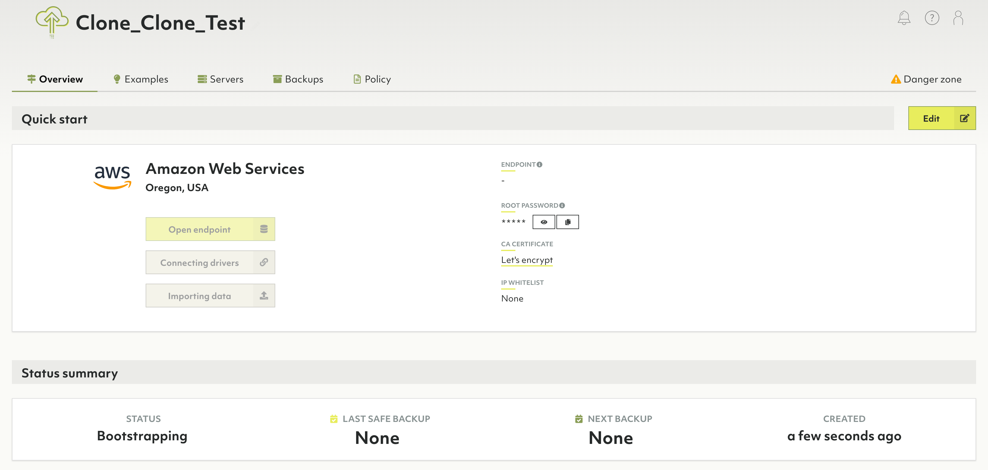 ArangoGraph Cloned Deployment