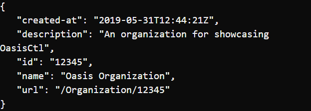 List organizations output