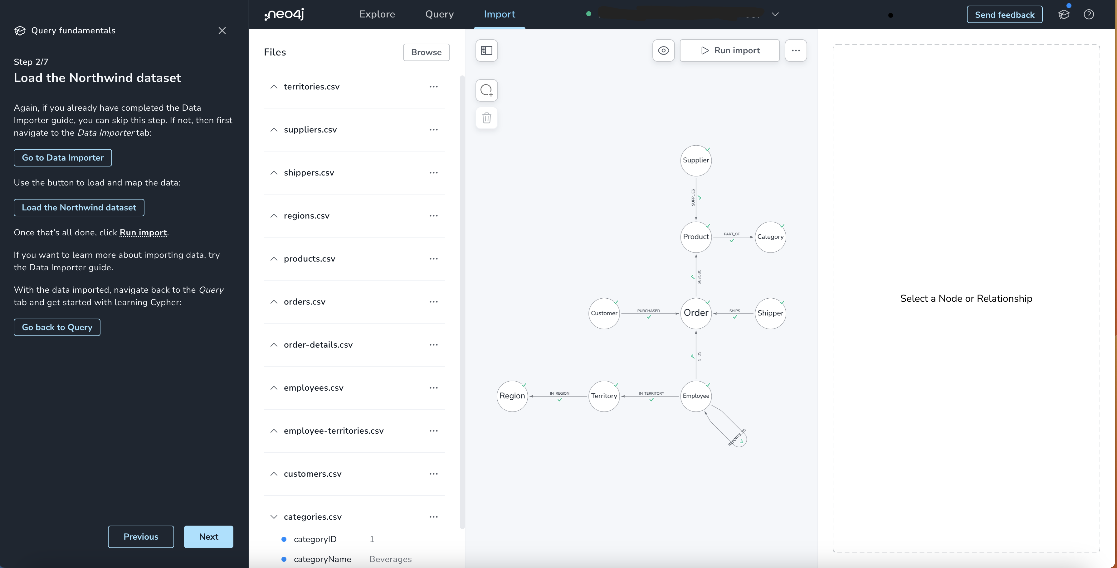 northwind dataset load